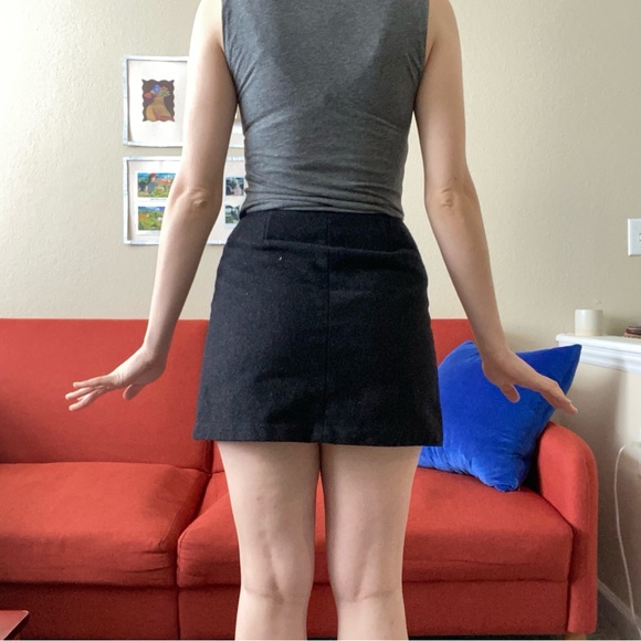 Gap Virgin Wool Retro Mini Skirt Vintage - Picture 5 of 5